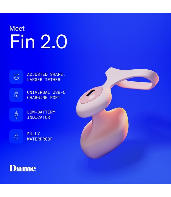 Dame Dame - Fin 2.0 Vinger Vibrator - Quartz