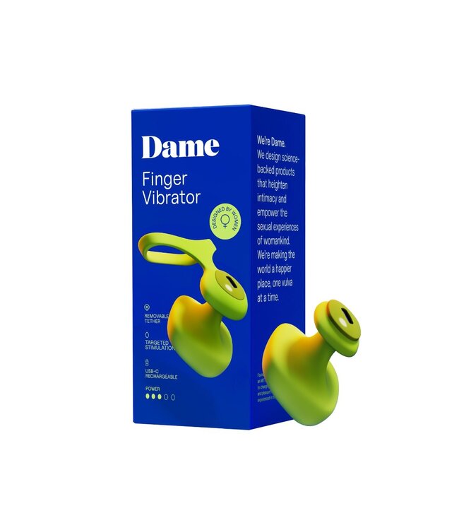 Dame Dame - Fin 2.0 Vinger Vibrator - Citrus