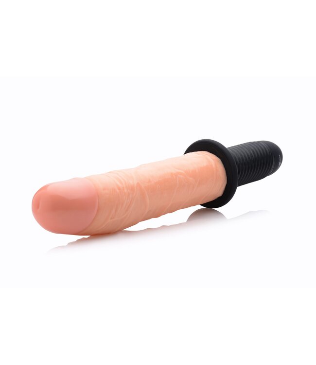 XR Brands Master Series - Onslaught 13 Mode XL Flesh Dildo - Beige