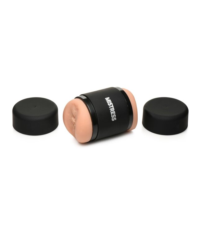 XR Brands MISTRESS – Double Shot Mini Masturbator – Beige