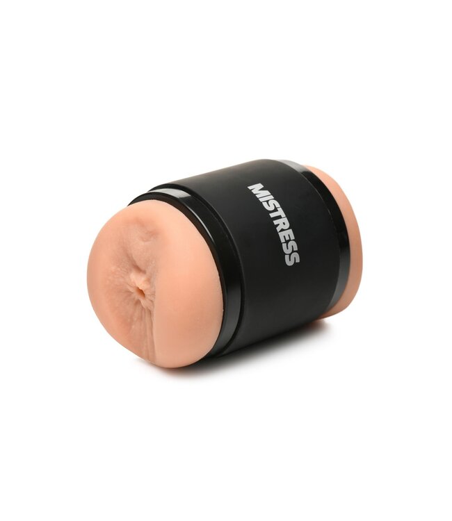 XR Brands MISTRESS – Double Shot Mini Masturbator – Beige