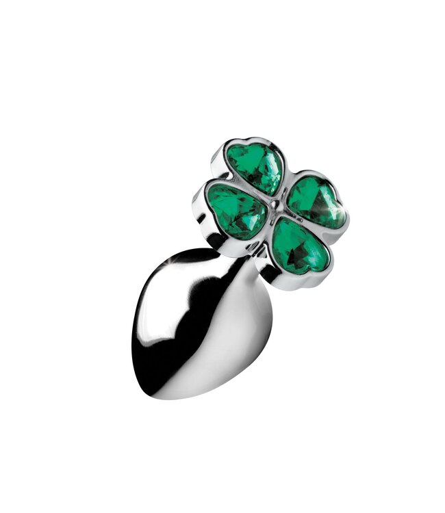 XR Brands Booty Sparks - Lucky Clover Anaalplug Medium - Groen