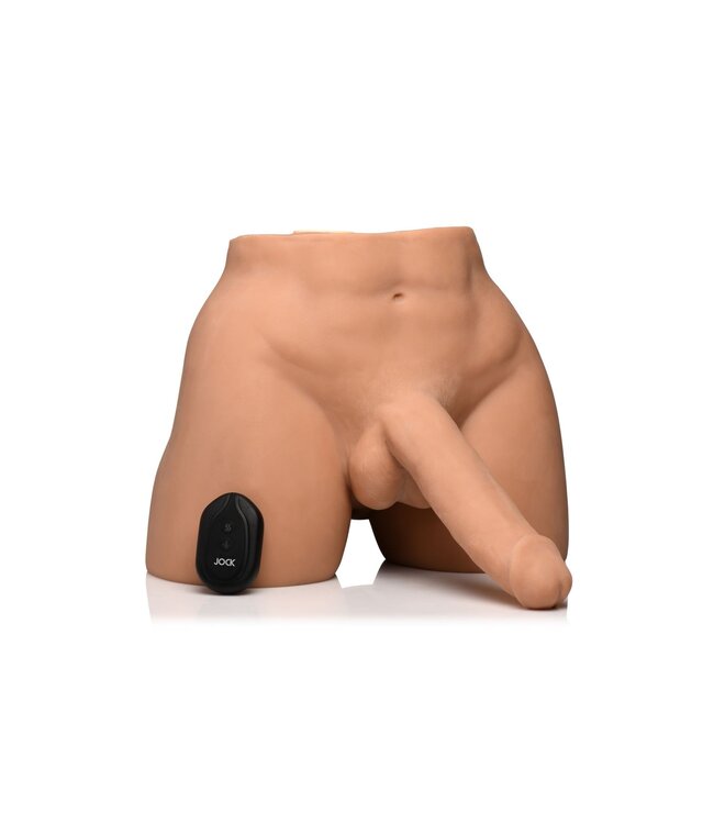 XR Brands JOCK - Automatisch Knijpende & Vibrerende Masturbator - Medium