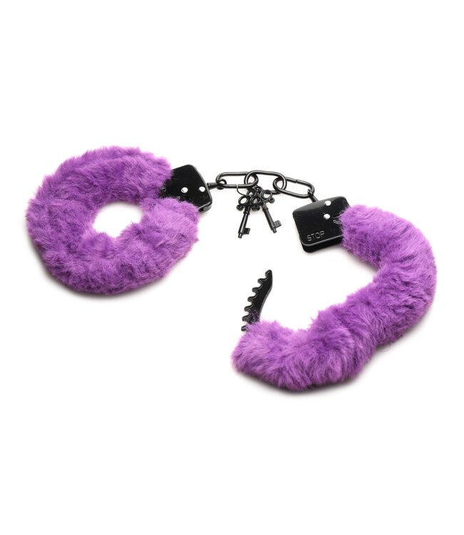 XR Brands XR Brands - Cuffed In Fur Handboeien - Paars