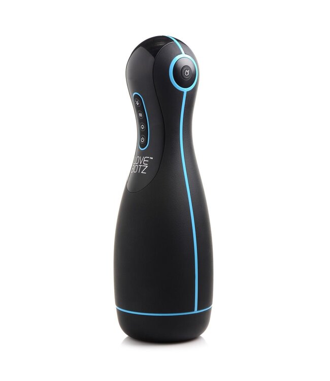 XR Brands THE MILKER - Extreme 16X Sucking Masturbator - Zwart/Blauw