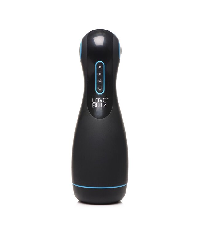 XR Brands THE MILKER - Extreme 16X Sucking Masturbator - Zwart/Blauw