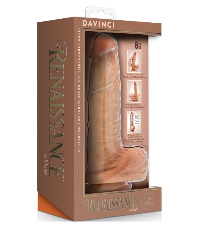 Blush Blush - Renaissance DaVinci Dildo met Schuivende Voorhuid - 20 cm