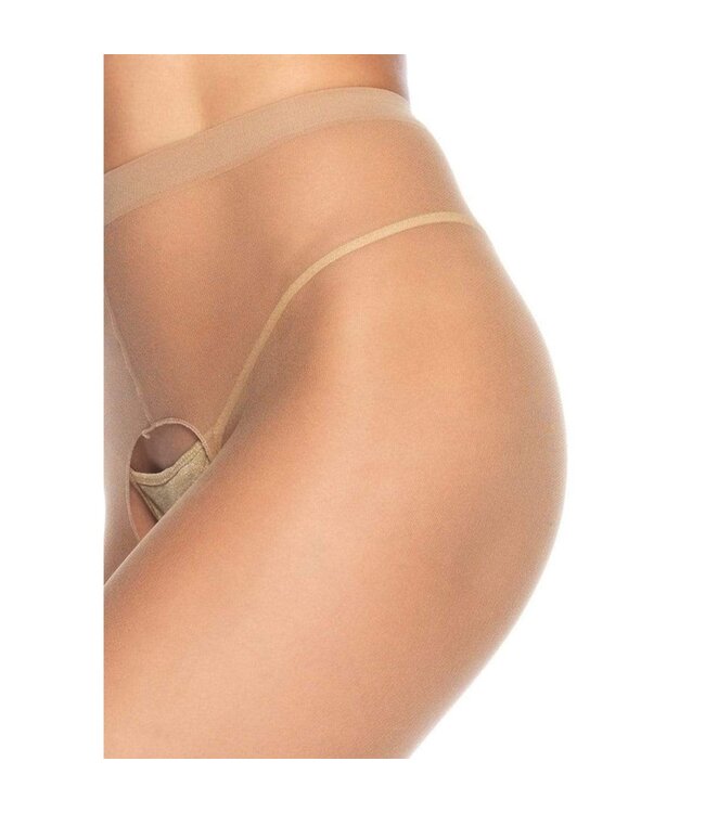 Leg Avenue Leg Avenue – Sheer Panty – Crotchless Beige