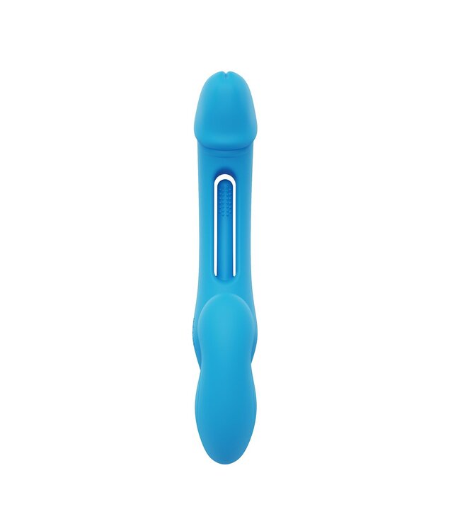 HoneyPlayBox HoneyPlayBox - Harmony Duo App-bestuurde Strapless Strap-on - Blauw