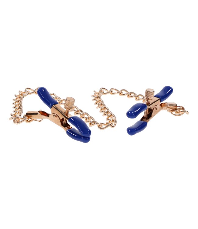 Sportsheets Cougar Tepelklemmen met Ketting - Goud