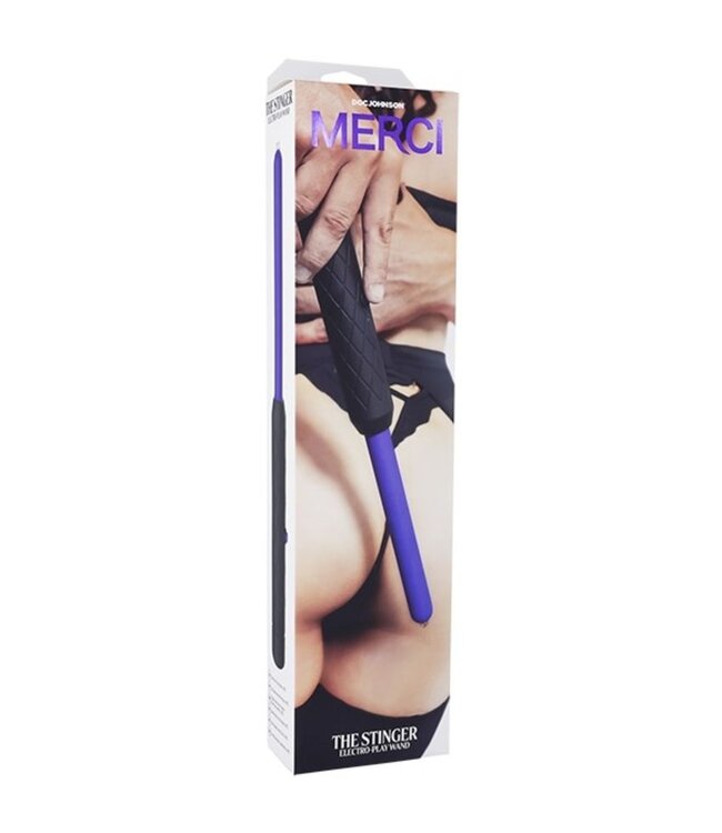 Doc Johnson Doc Johnson - Merci The Stinger Electroplay Wand - Zwart