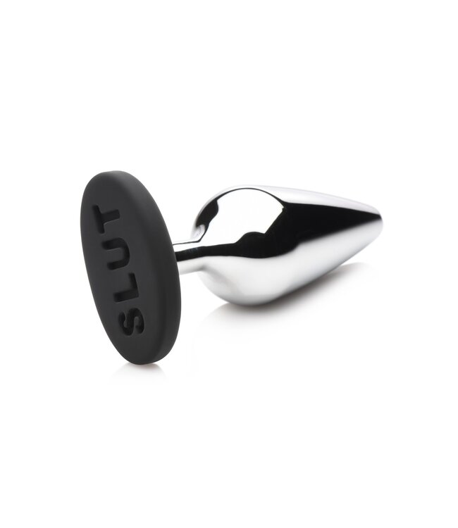 XR Brands XR Brands - Butt Slut Metalen & Siliconen Butt Plug - Zilver