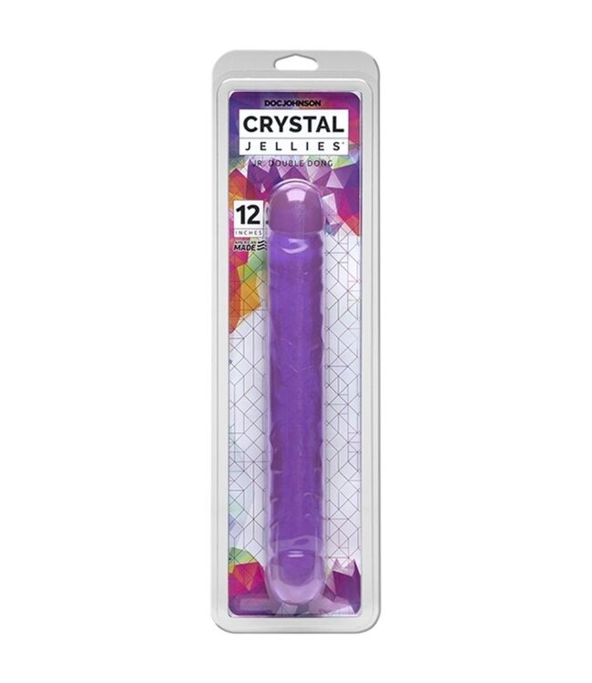 Doc Johnson Doc Johnson - Crystal Jellies Jr. Double Dong - Paars