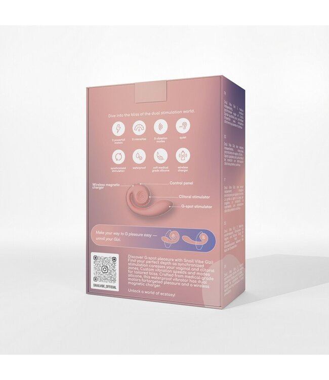 SVibe Snail Vibe Gizi Vibrator - Perzik