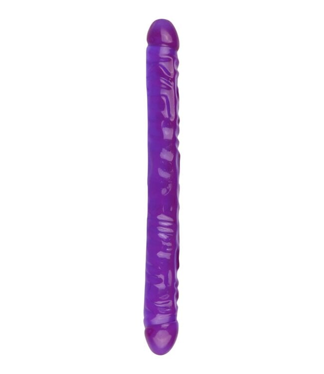 Doc Johnson Crystal Jellies Double Dong - Paars