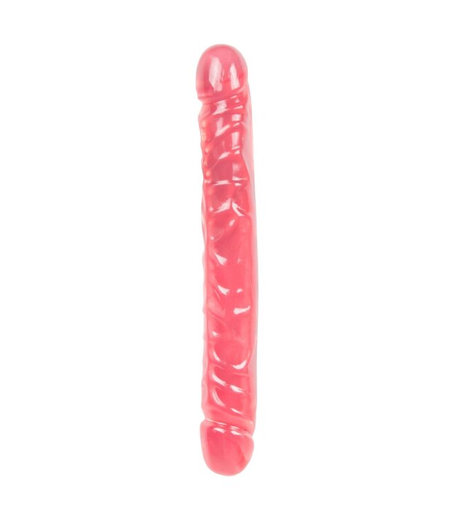 Doc Johnson Crystal Jellies Dubbel Dildo - Roze