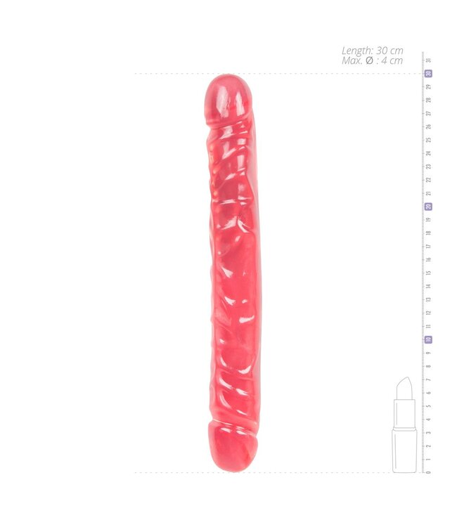 Doc Johnson Crystal Jellies Dubbel Dildo - Roze