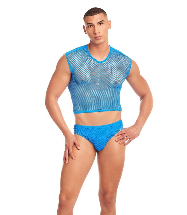 Rainbow Party RAINBOW PARTY NET FLEX 3 PCS SET BLUE, L/XL