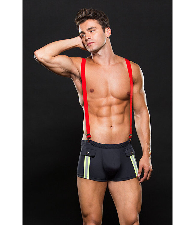 Envy Menswear FIREMAN COSTUME 2PCS BLUE, L/XL