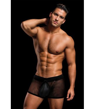 Envy Menswear ENVY SNAP DOWN MESH BOXER BRIEF BLACK, L/XL