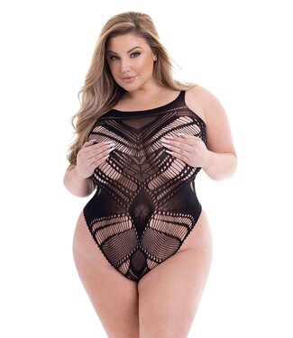 Baci Lingerie BACI JACQUARD BODYSUIT BLACK, QS