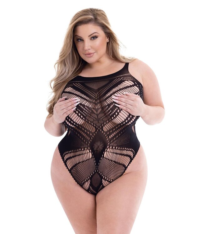 Baci Lingerie BACI JACQUARD BODYSUIT BLACK, QS