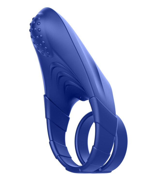 Forto FORTO F-48 VIBRATING PERINEUM DOUBLE C-RING BLUE