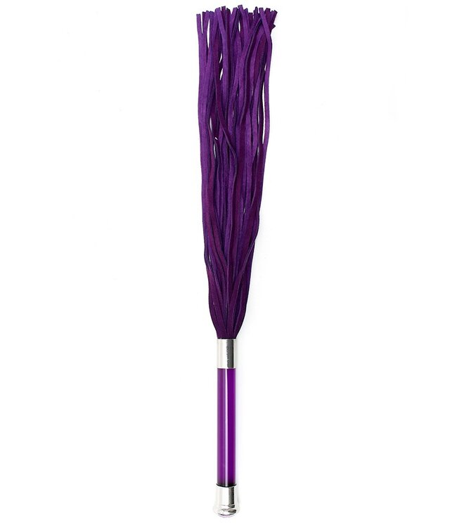 Rimba Rimba - Suede Flogger with glass handle and crystal