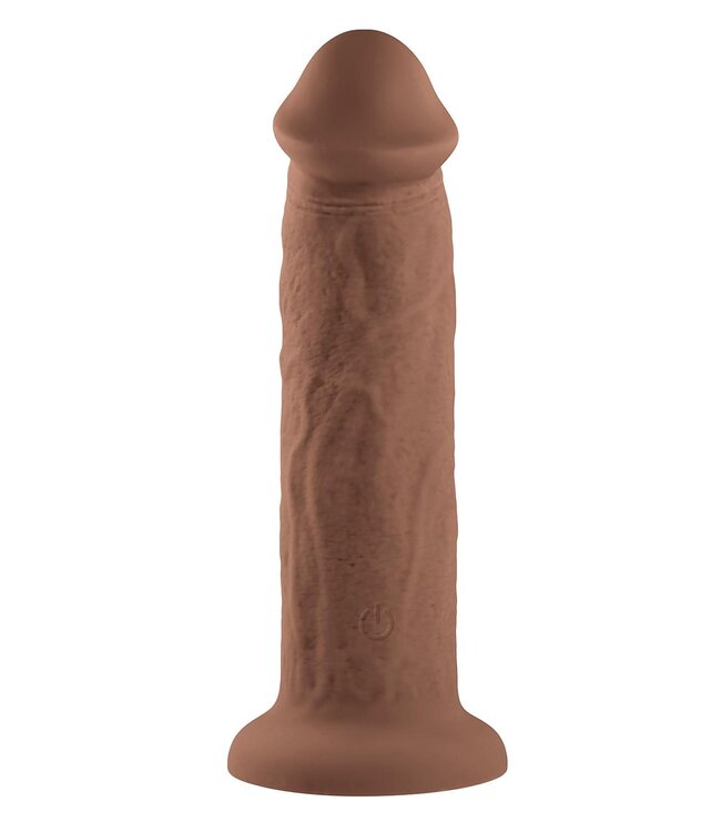 Evolved EVOLVED 7 INCH GIRTHY VIBRATING DONG DARK FLESH