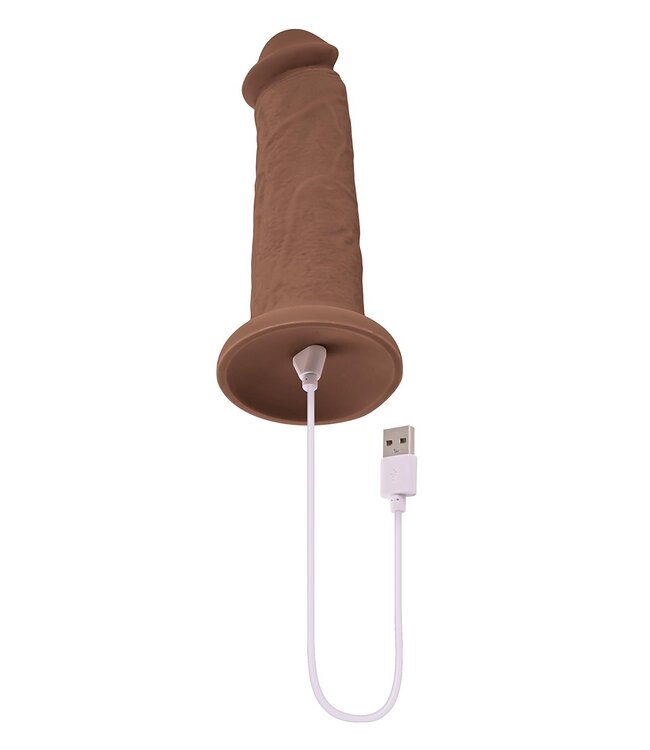 Evolved EVOLVED 7 INCH GIRTHY VIBRATING DONG DARK FLESH