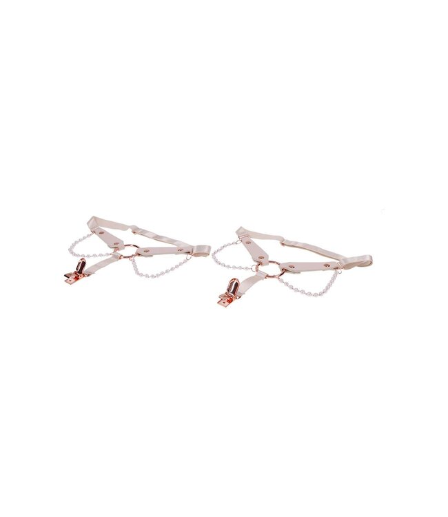 Sportsheets PEACHES 'N CREAME PEARL GARTERS