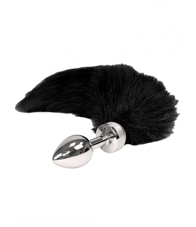 Rimba Rimba - Buttplug met zwarte staart (unisex)