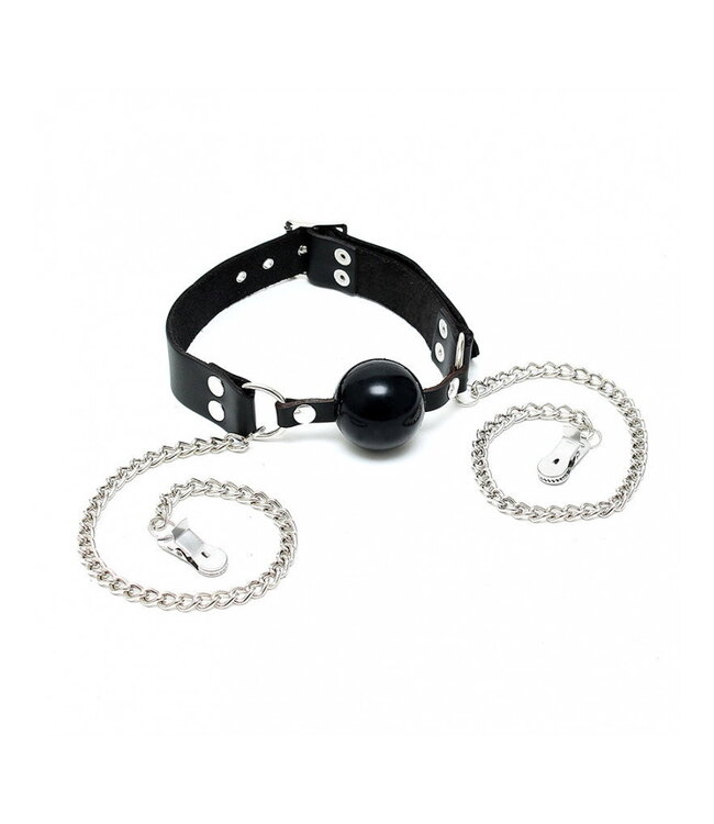 Rimba Rimba - Mondknevel met silicone bal en tepelklemmen