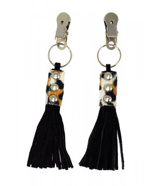 Rimba Rimba - Tepelklemmen met leder zweepjes