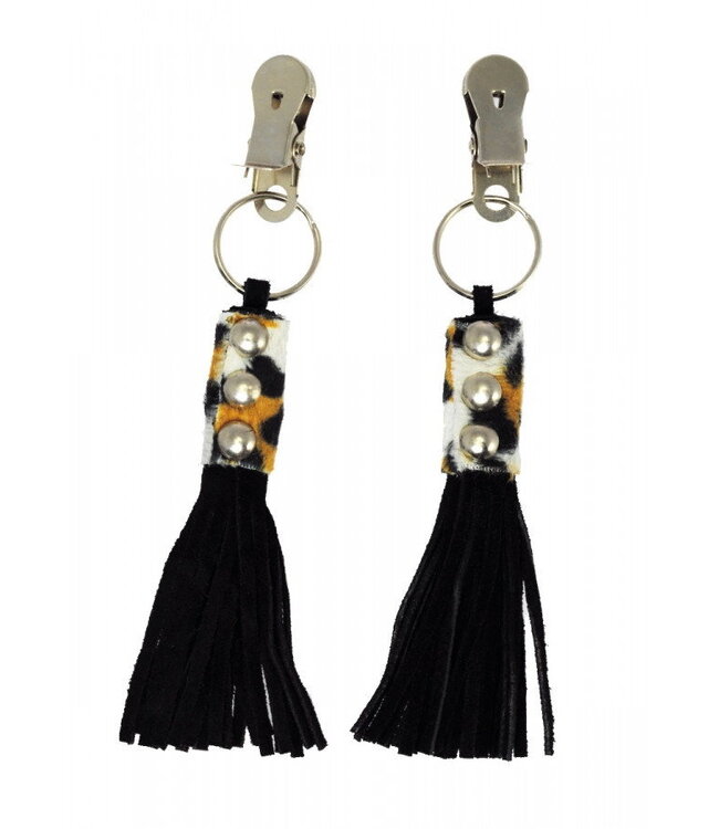 Rimba Rimba - Tepelklemmen met leder zweepjes