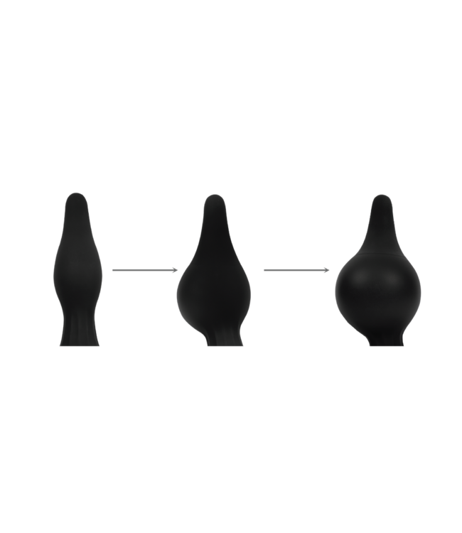 Rimba Rimba Electro Play - E-Stim Anale Plug met Pomp - Bi-Polair - Zwart