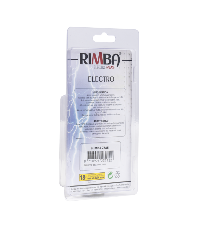 Rimba Rimba Electro Sex Lederen penisartikel met elastique,  bi-polair