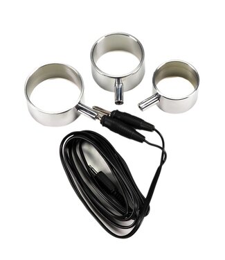Rimba Rimba Electro Sex Aluminium Cock ringen,  uni-polair, 3 st.