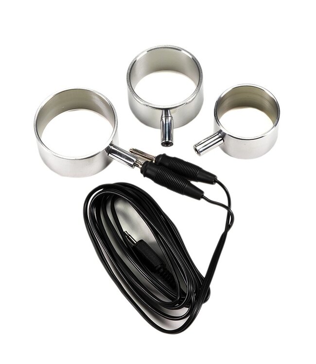 Rimba Rimba Electro Sex Aluminium Cock ringen,  uni-polair, 3 st.