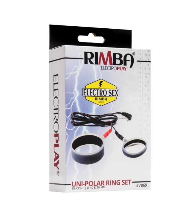 Rimba Rimba Electro Sex Siliconen Cock Ringen, uni polair. Plat model