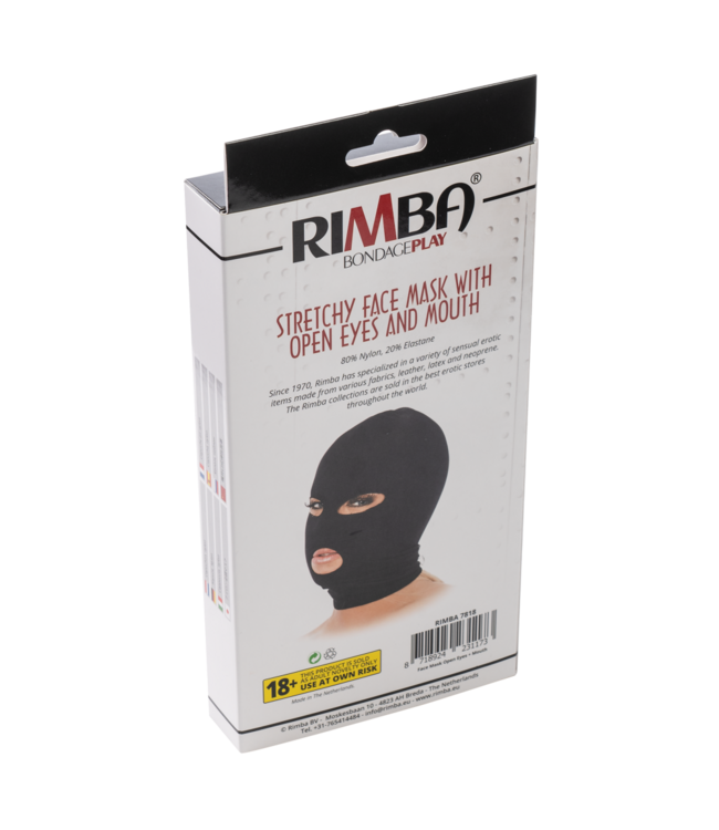 Rimba Rimba - Hoofdmasker uit elastische stof met ogen en mond open