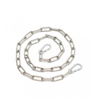 Rimba Rimba - Ketting, gelast met 2 karabijn haken 100 cm.
