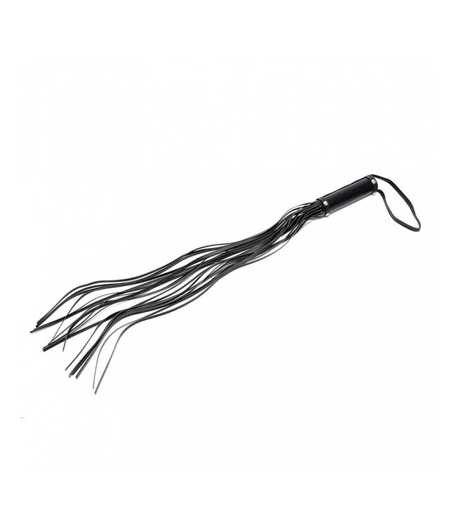 Rimba Rimba Bondage Play - Zweep met 19 Strengen (80 cm) - Zwart