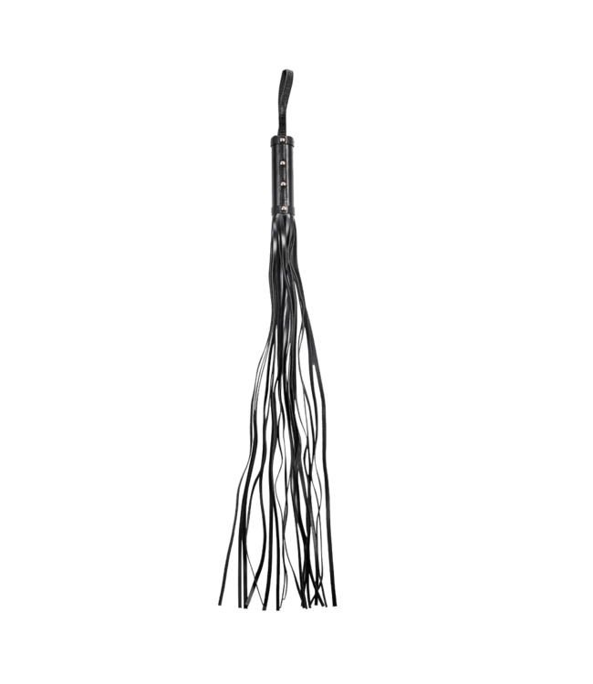 Rimba Rimba Bondage Play - Zweep met 19 Strengen (80 cm) - Zwart