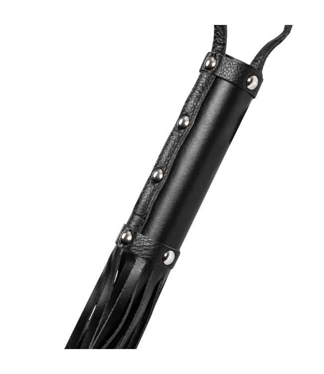 Rimba Rimba Bondage Play - Zweep met 19 Strengen (80 cm) - Zwart