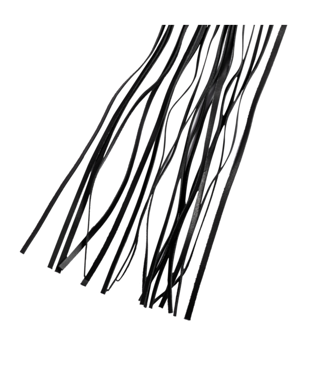 Rimba Rimba Bondage Play - Zweep met 19 Strengen (80 cm) - Zwart