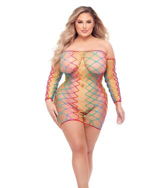 Pink Lipstick Lingerie TASTE THE RAINBOW DRESS & SLEEVES, QS