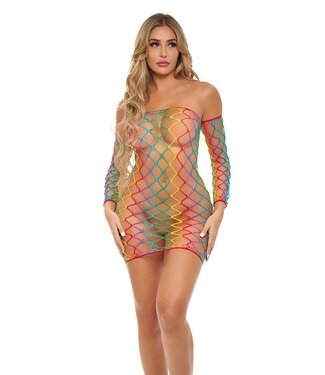 Pink Lipstick Lingerie TASTE THE RAINBOW DRESS & SLEEVES, OS