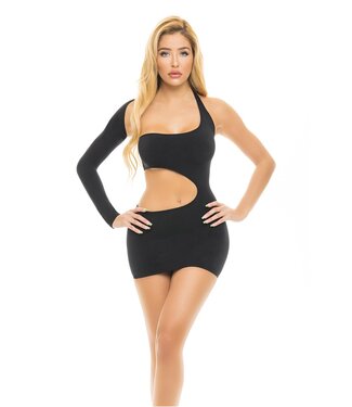 Pink Lipstick Lingerie CUT MY LIFE INTO PIECES DRESS BLACK, OS