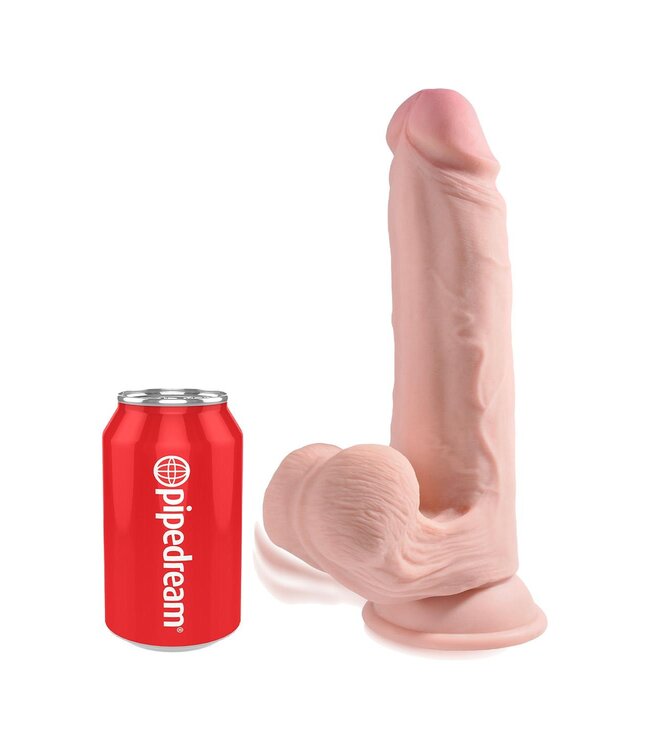 Pipedream KING COCK PLUS 9 INCH TRIPLE DENSITY COCK WITH SWINGING BALLS LIGHT